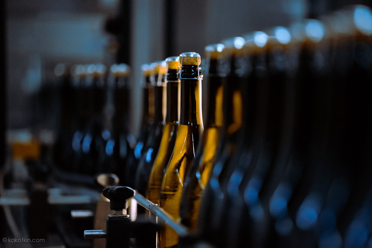 Рекламная съемка предприятия, продукция, бутылок вина, завод Мильстрим millstream-wines Краснодар