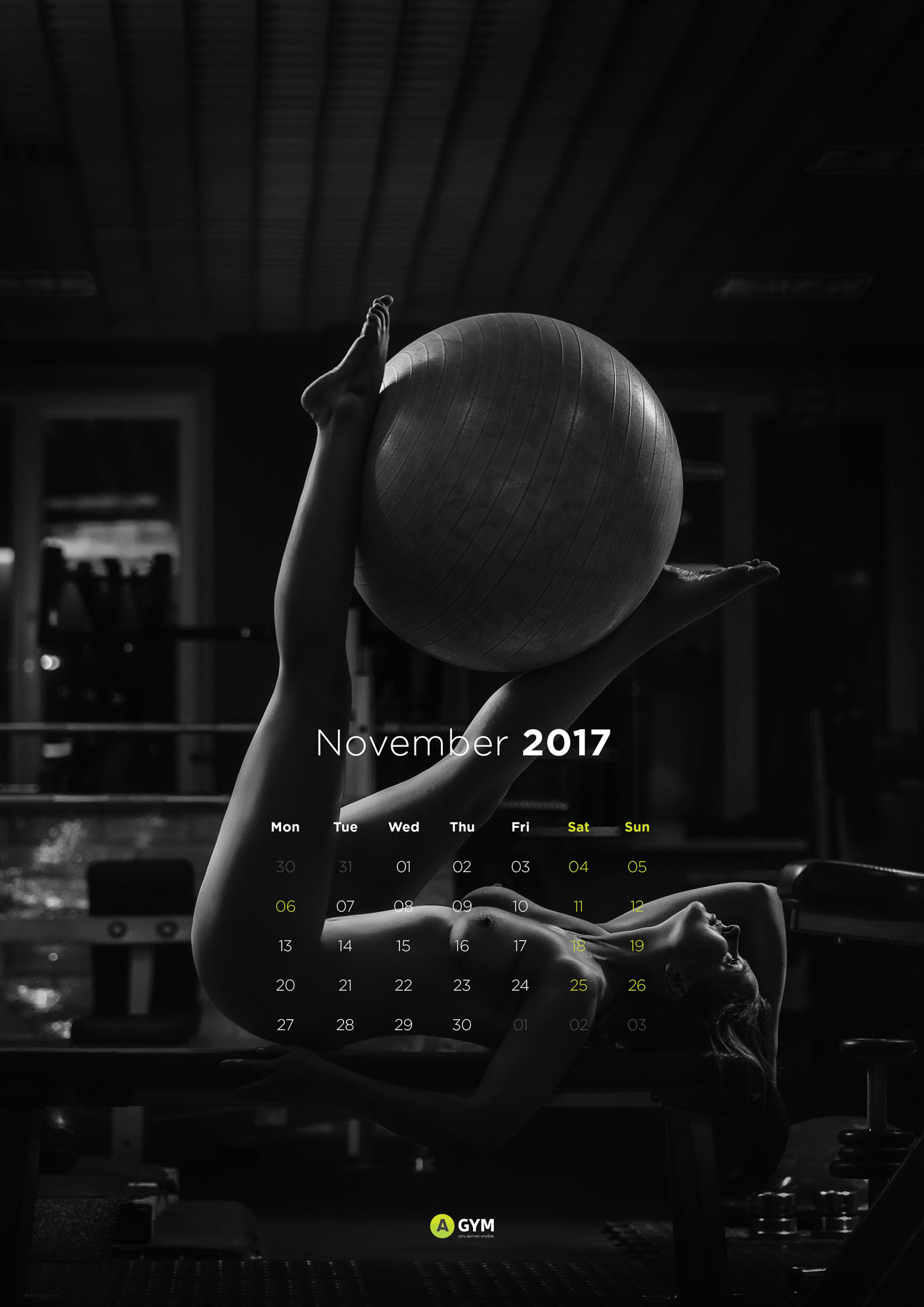 Календарь для Атлетик Жим Athletic Gym Тверь фотограф Роман Какоткин Ню девушки фитнес няшки