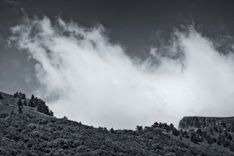 Горы. Облака